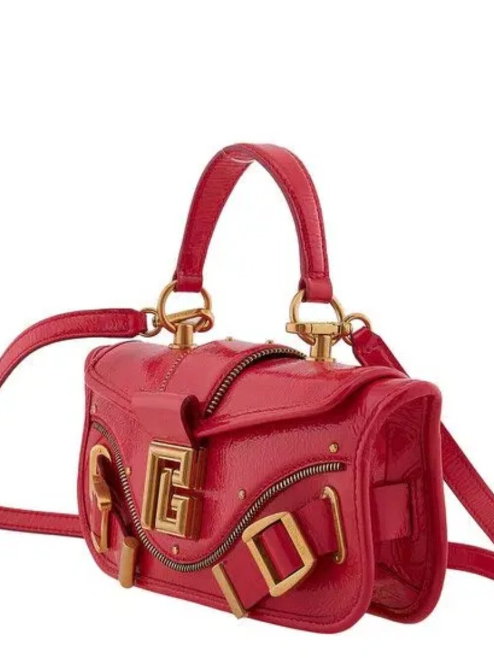 Balmain Blaze Rose Pink Patent 2-Way Baguette Bag | NWT | Rare | COA - Picture 7 of 12